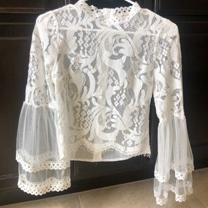 Elegant white blouse for lady